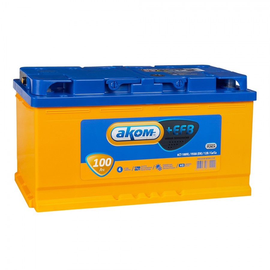 Аккумулятор AKOM+EFB 6СТ